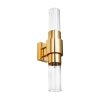 Lampa ścienna kinkiet złoty tuba z ryflowanego szkła 46cm minimalistyczny klasyczny GLOW ST-DW7790 Step Into Design